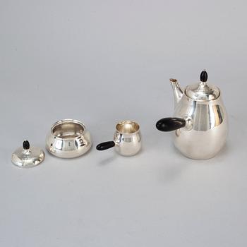 GEORG JENSEN, kaffeservis, 3 delar, sterlingsilver. Köpenhamn, Danmark, efter 1945, design nr 80.