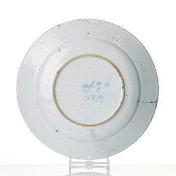 A Swedish faience Rörstrand serving dish, dated 22/2 (17)65.