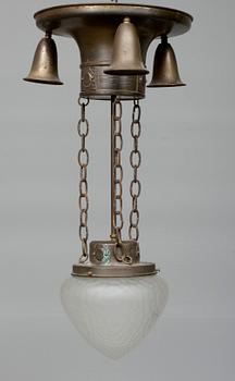 TAKLAMPA, jugend, 1900-talets början. Höjd ca 69 cm.