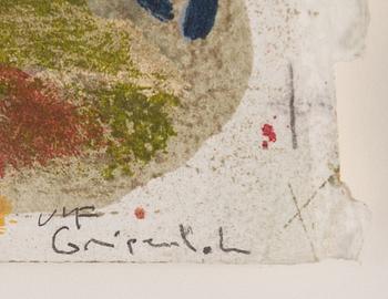Ulf Gripenholm, lithograph in colours, 1991, signed provtryck.