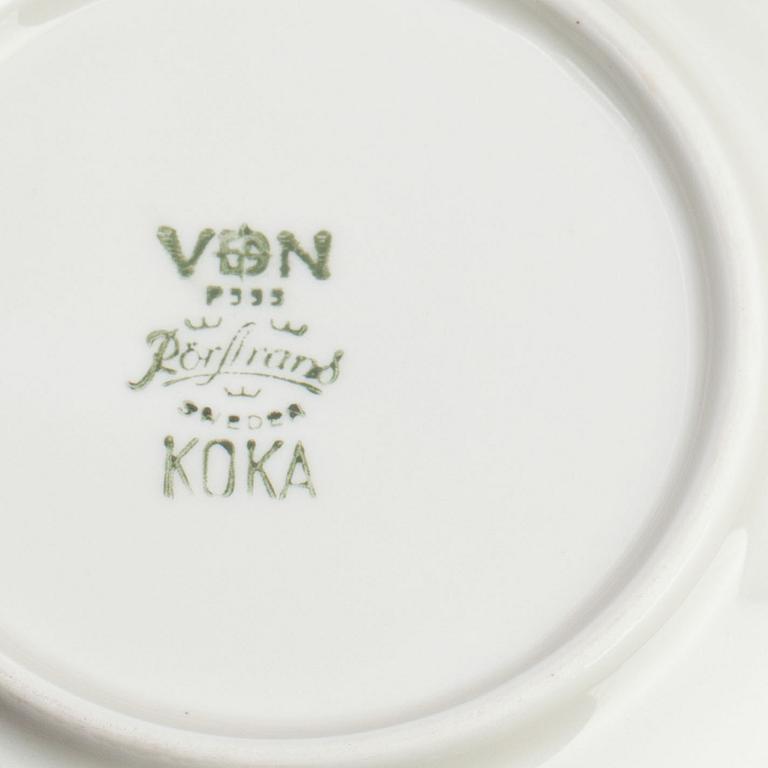 SERVISDELAR, 41 delar, "Koka", Hertha Bengtson, Rörstrand, 1956-88.