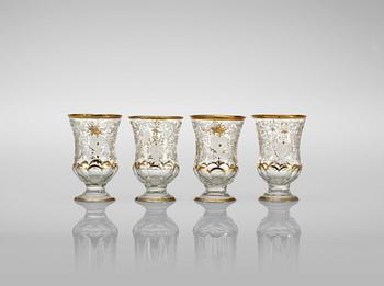 912. GLAS, fyra stycken. Böhmen 17/1800.