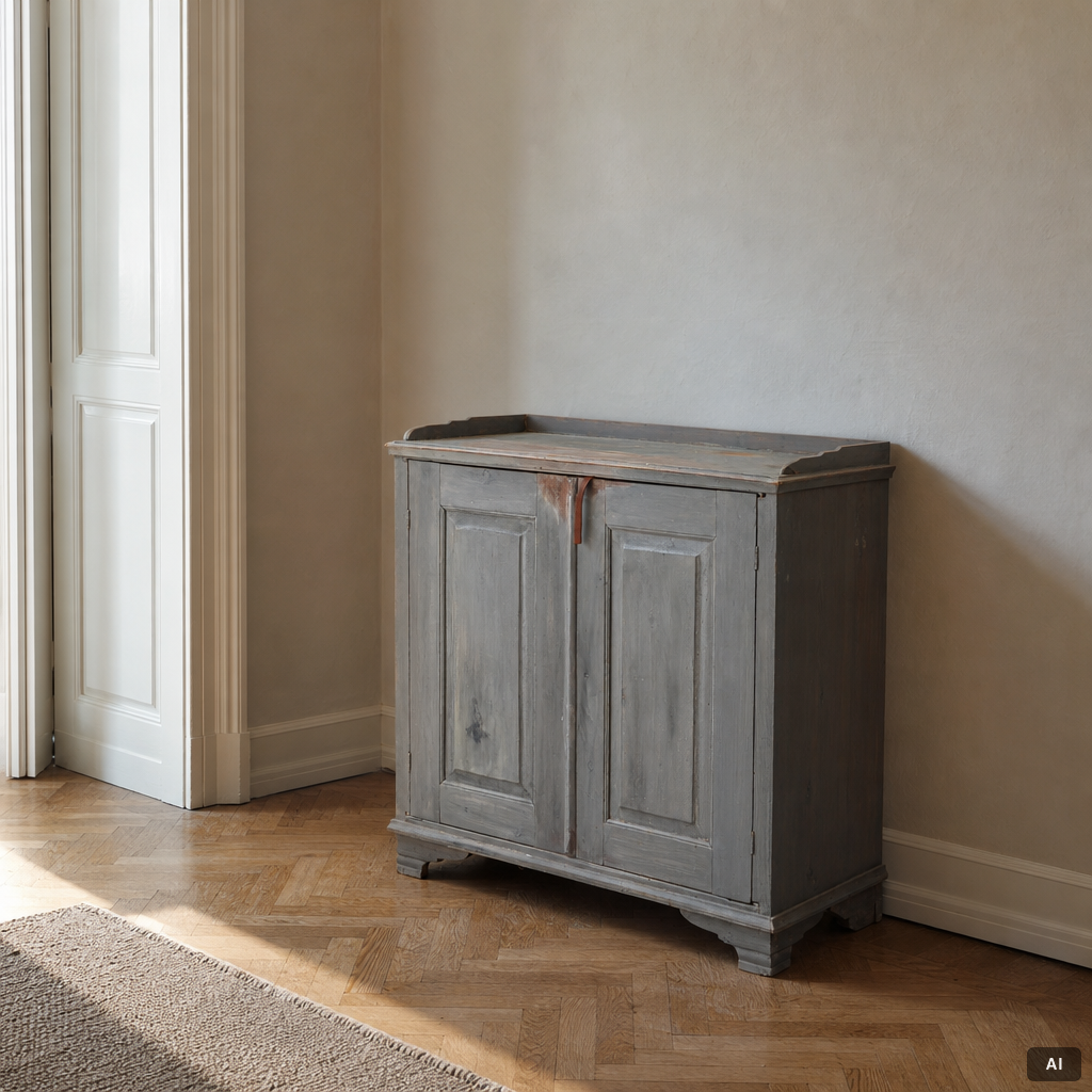 A Gustavian cupboard, circa 1800.