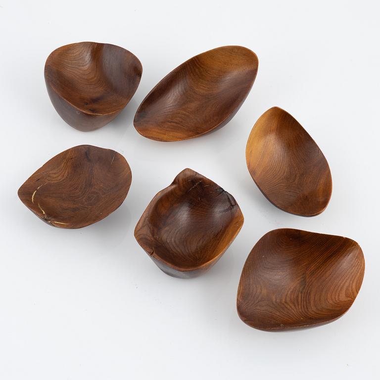 Magnus Ek, a set of six maple wood bowls for Oaxen Krog.