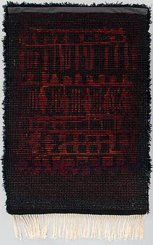 Leena-Kaisa Halme, , a Finnish long pile rug. Model for Neovius. Circa 110 x 80 cm.