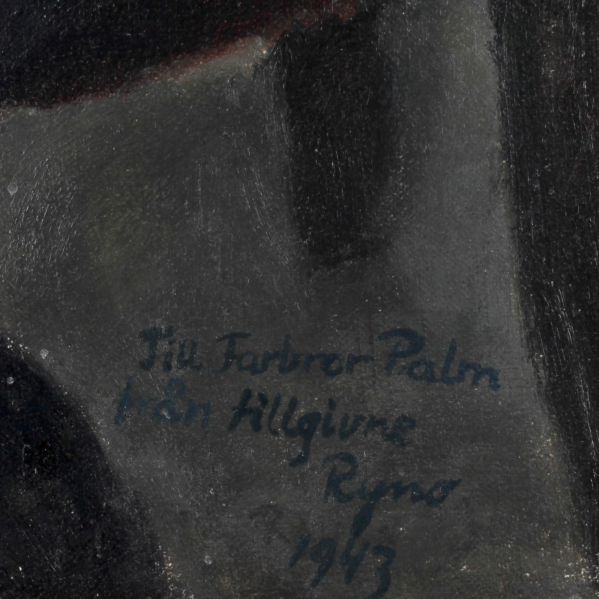 RYNO FRIBERG. Olja på duk. Signerad Ryno och daterad 1943.