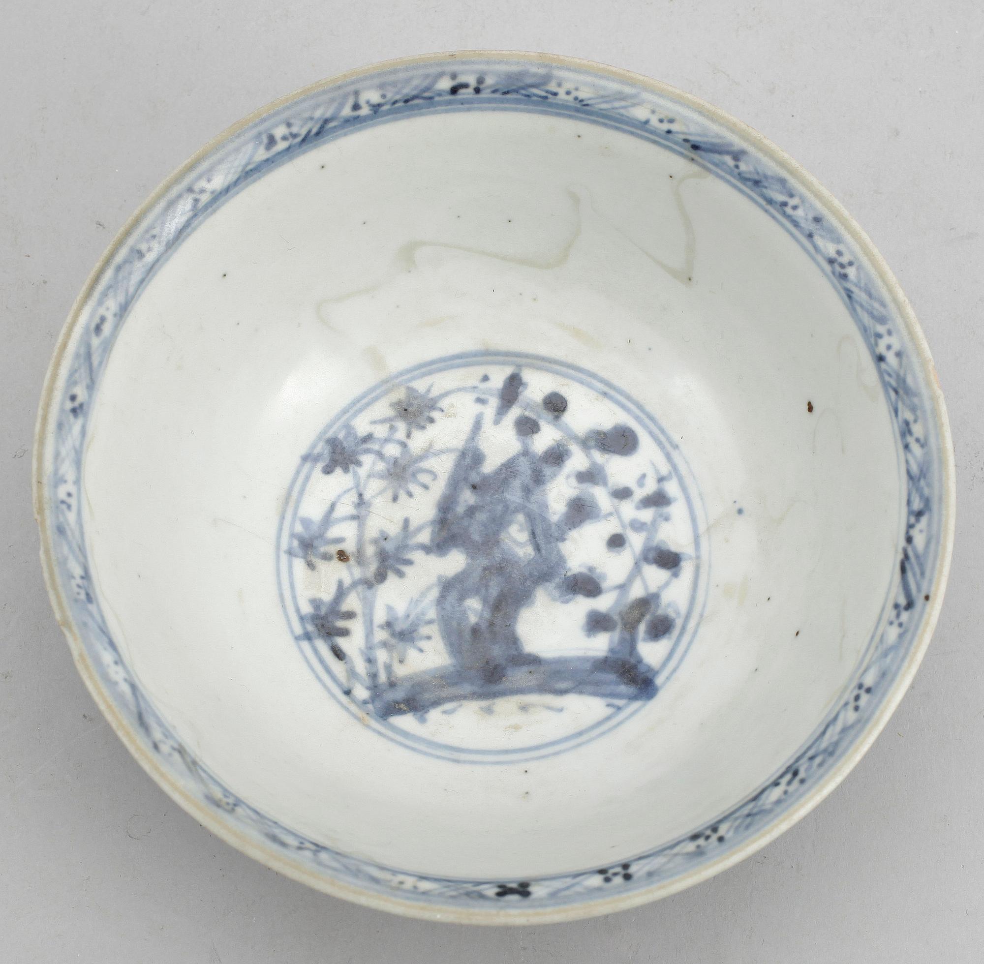 SKÅL, porslin, Kina, Ming dynastin, Wanli (1572-1620).