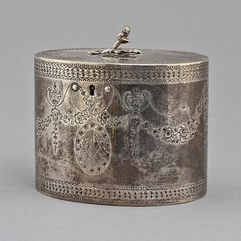 SOCKERSKRIN, silver, William Holmes, London, England, 1778. Vikt 433 g.