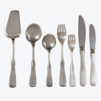 Eric Löfman, a 87-piece silver flatware set, model 'uppsala', MGAB, Sweden, 1962-67.