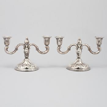 KANDELABRAR, ett par, silver, 1900-tal.