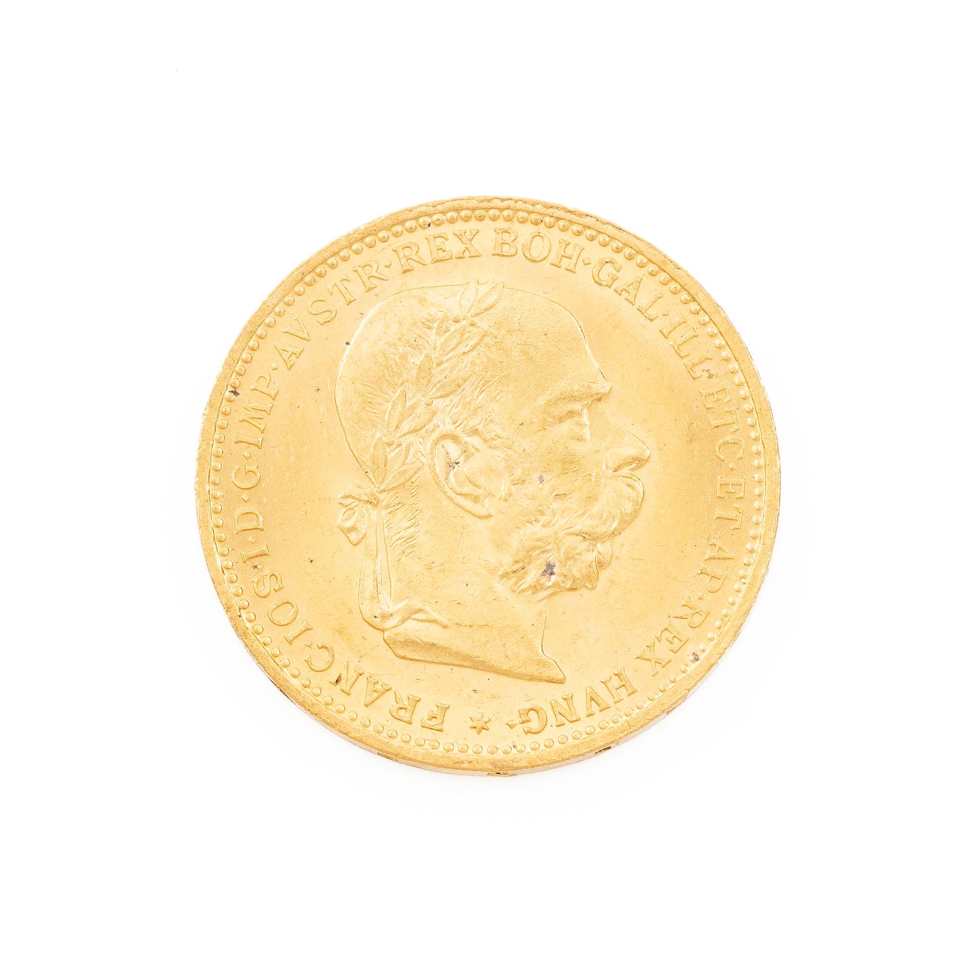 Gold coin, Austria-Hungary, 20 Corona, 1893.
