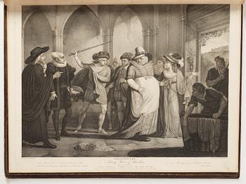 Books, 2 volumes, "The Dramatic Works of Shakespeare", John & Josiah Boydell, London, 1803.