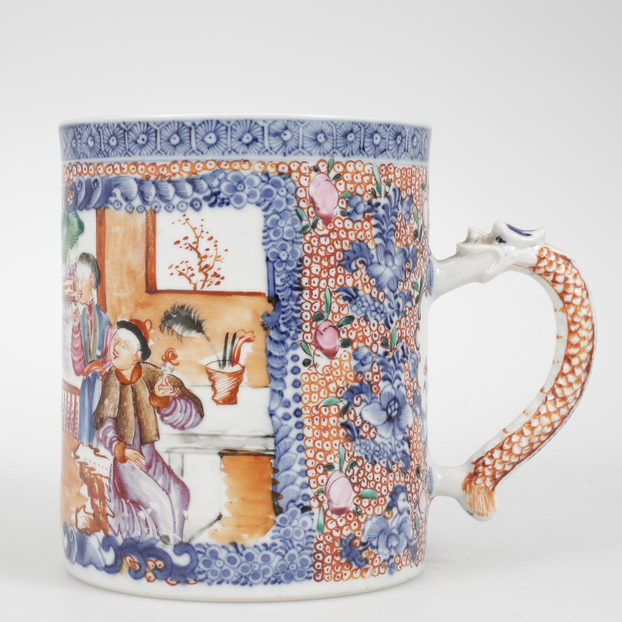 MUGG, porslin, Kina, Qianlong 1736-1795.