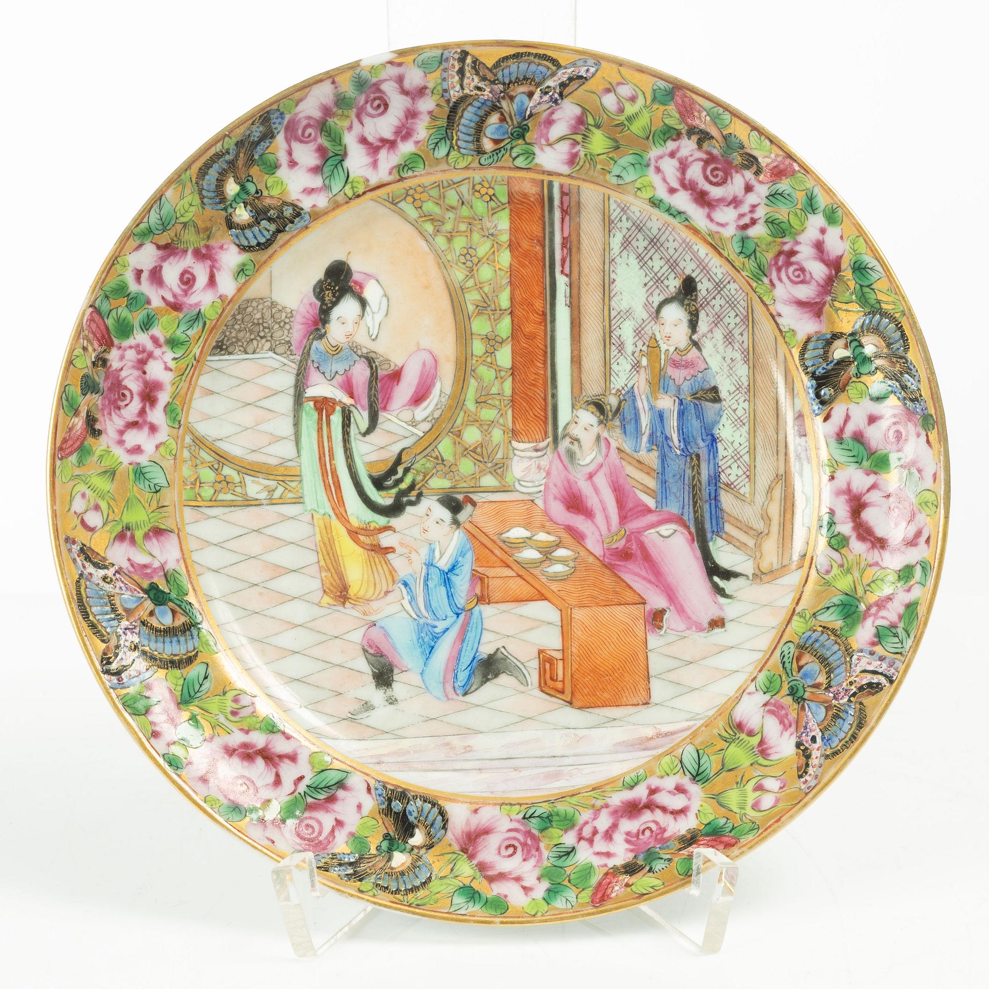 Fat, porslin, Kina, Kanton, Qingdynastin, 1800-tal.