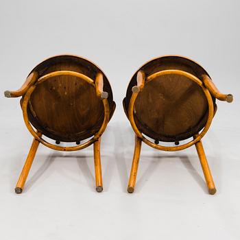 STOLAR, 6 st, Thonet, 1900-talets första hälft, tillverkade för den ryska marknaden, brännmärkta.