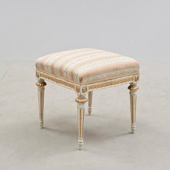 TABURETT, gustaviansk, Melchior Lundberg, (mästare i Stockholm 1775-1812).