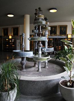 Stig Lindberg, a stoneware sculpture, "Fountain", a prototype of the Fountain at Umeå City Hall, Gustavsberg studio, 1950-60s.