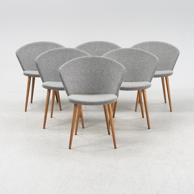 A set of six 'Miss Holly Upholstered' by Jonas Lindvall for Stolab designed 2018.