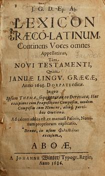 A lexikon by Johannes Gezelius, printed 1686.