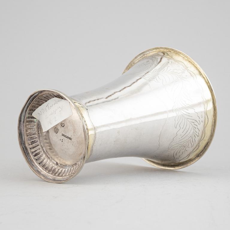 A silver beaker by Nils Tornberg, Linköping 1810.