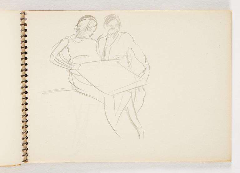 Lotte Laserstein, 4 skissböcker med blyertsteckningar.