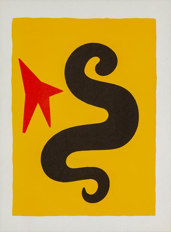 ALEXANDER CALDER, colour lithographe, from Derrière le Miroir no 195, 1971.