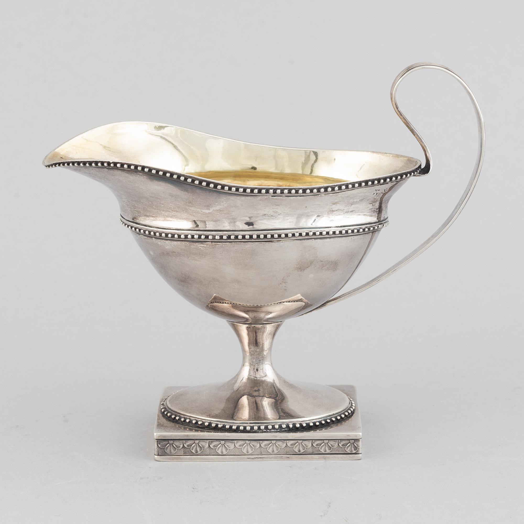 A swedish silver suace boat, mark of Lorenz Georg Weis, Norrköping, probably 1797.