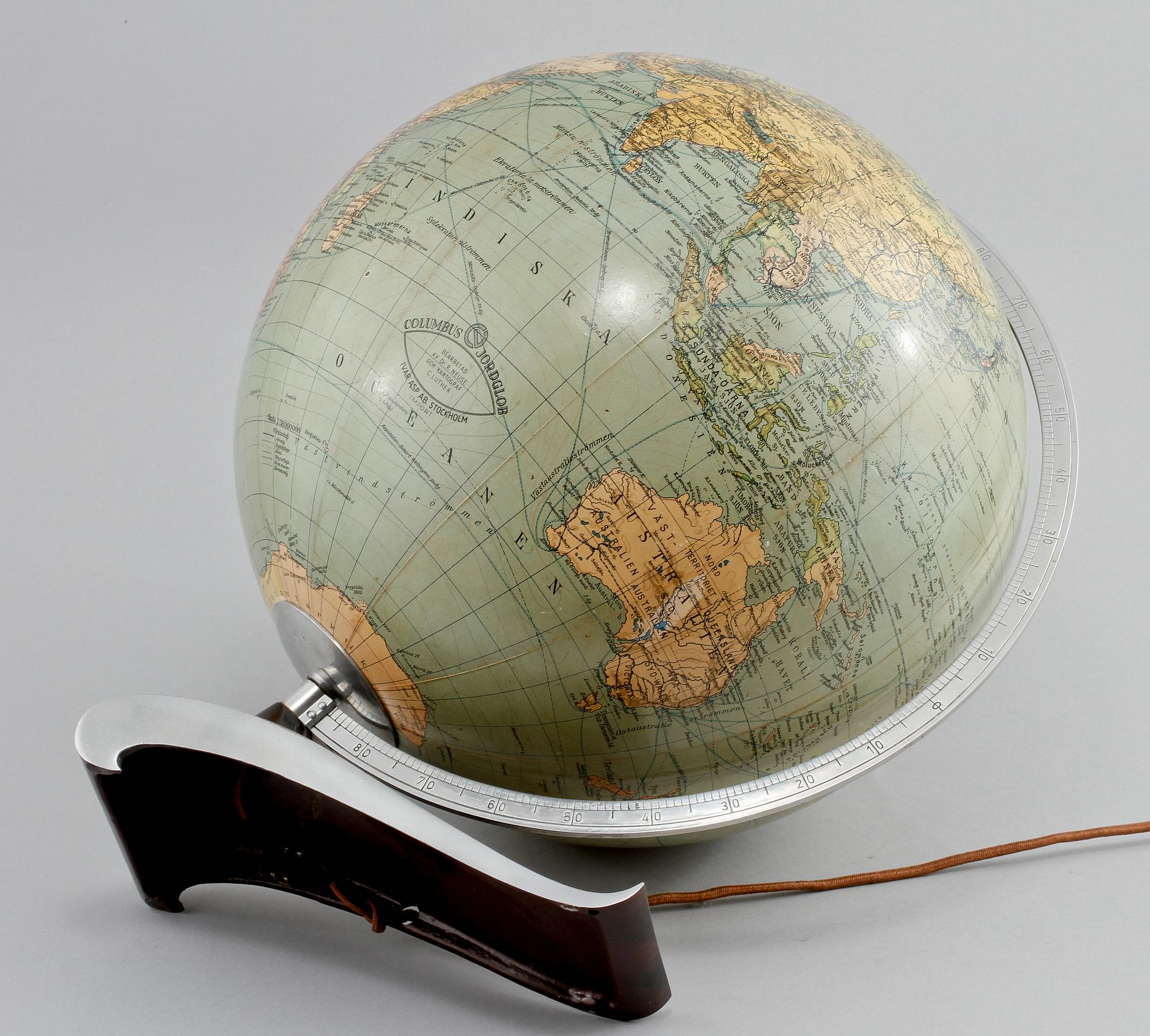 JORDGLOB, Columbus Jordglob, Dr Neuse, omkring 1900-talets mitt.