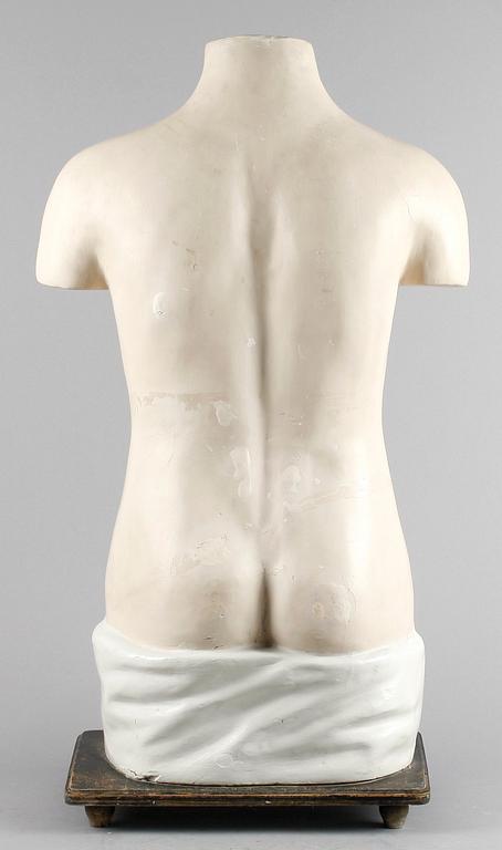 ANATOMISK TORSO, 1900-tal. Hårdplast.