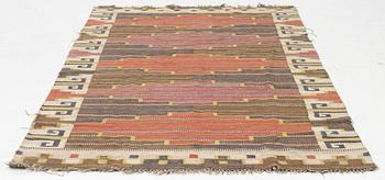 Märta Måås-Fjetterström, matta. "Bruna heden", rölakan, ca 255 x 148 cm, signerad MMF.