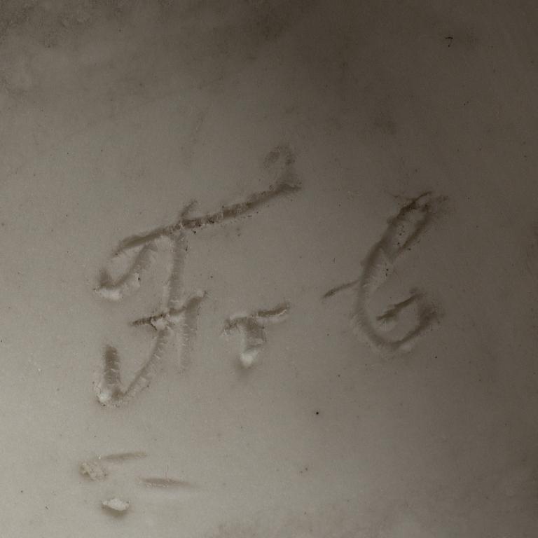 TWO PARIAN FIGURES, Rörstrand and Gustafsberg, ca 1900.