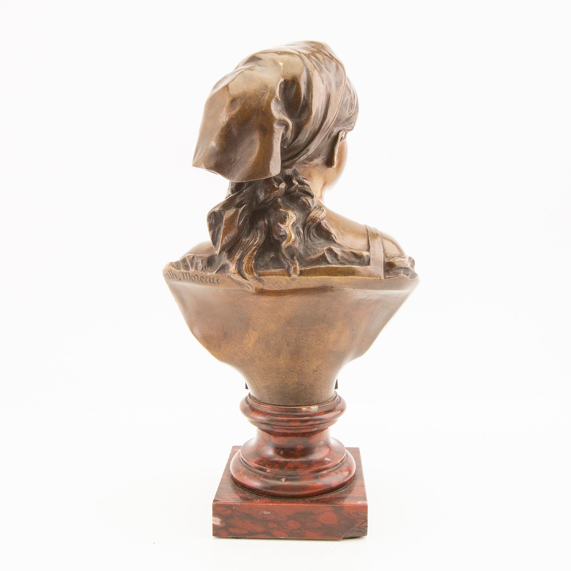 Mathurin Moreau, after sculpture, bears a signature, patinated bronze.