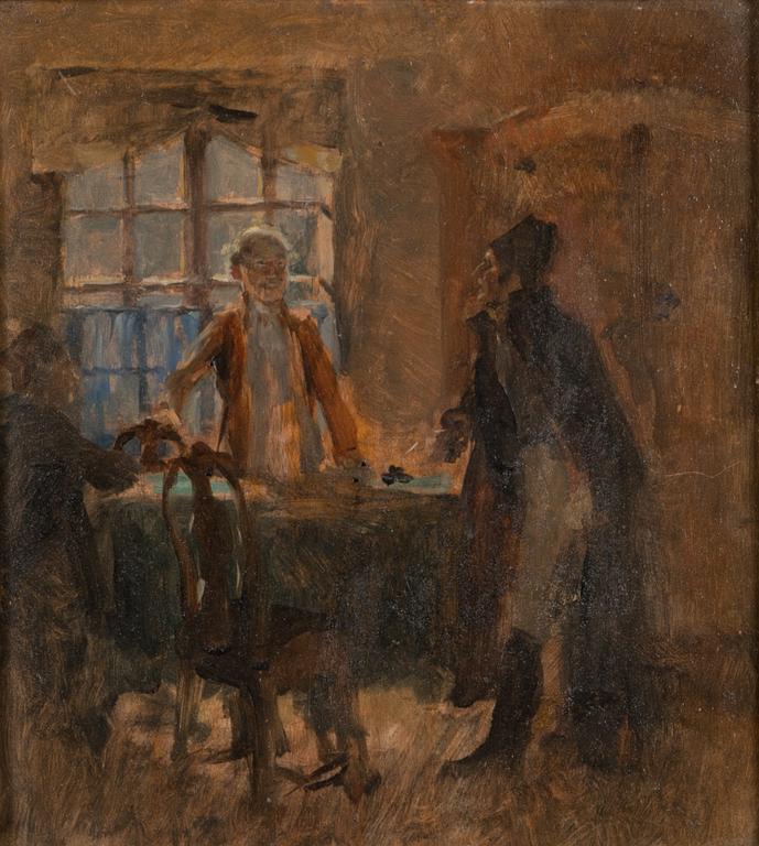 Gunnar Berndtson, olja på pannå.