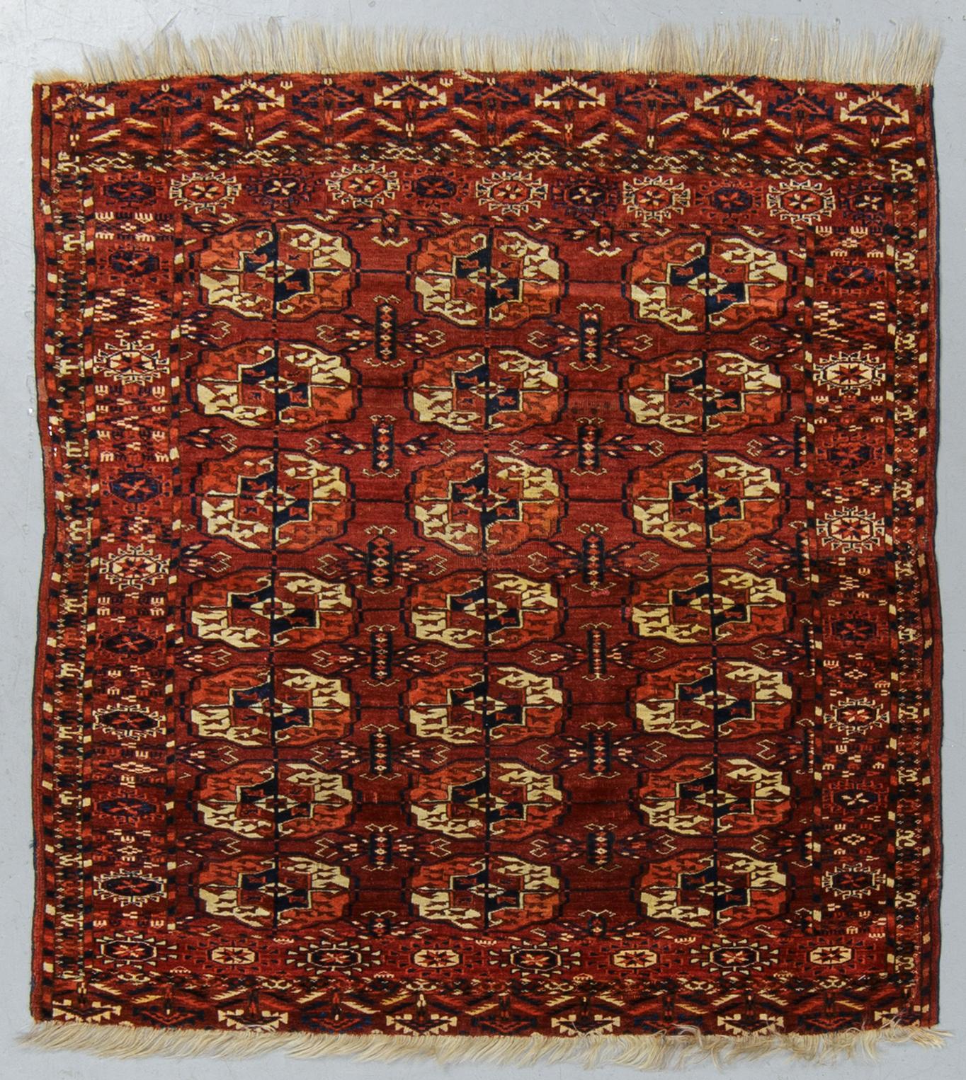 A rug, Antique Tekke, ca 115 x 115 cm.