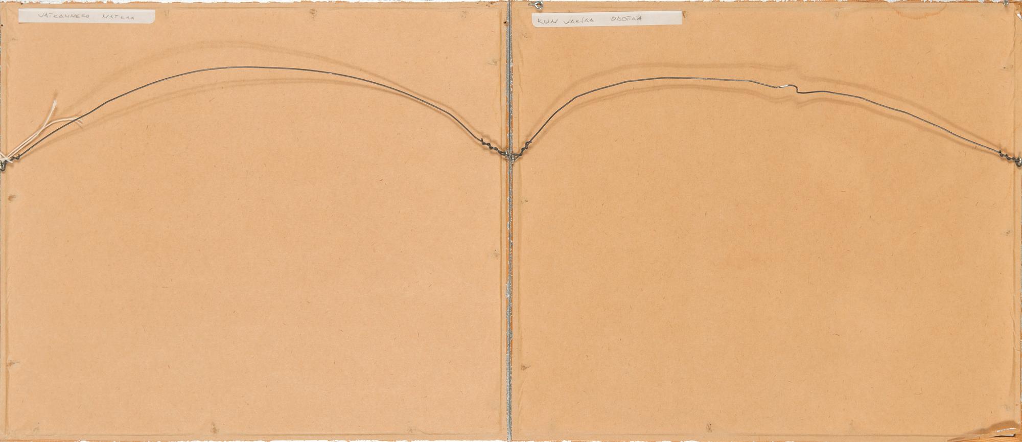 Gunnar Pohjola, akvareller, 2 st, signerad och daterad -82 och -83.