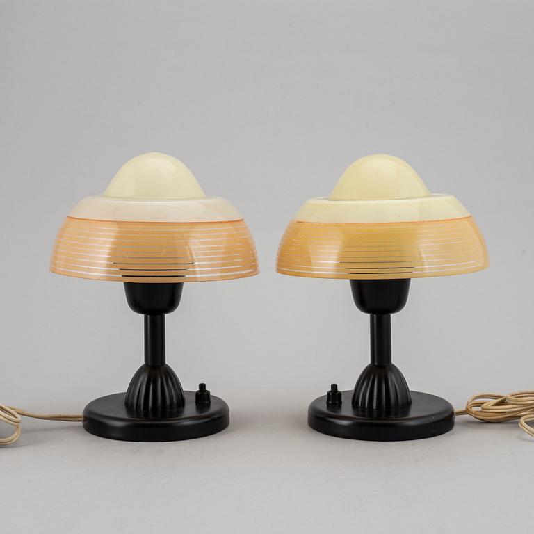 A pair of 1930s-40s table lamps.