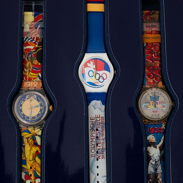 Swatch historical Olympic games collection.