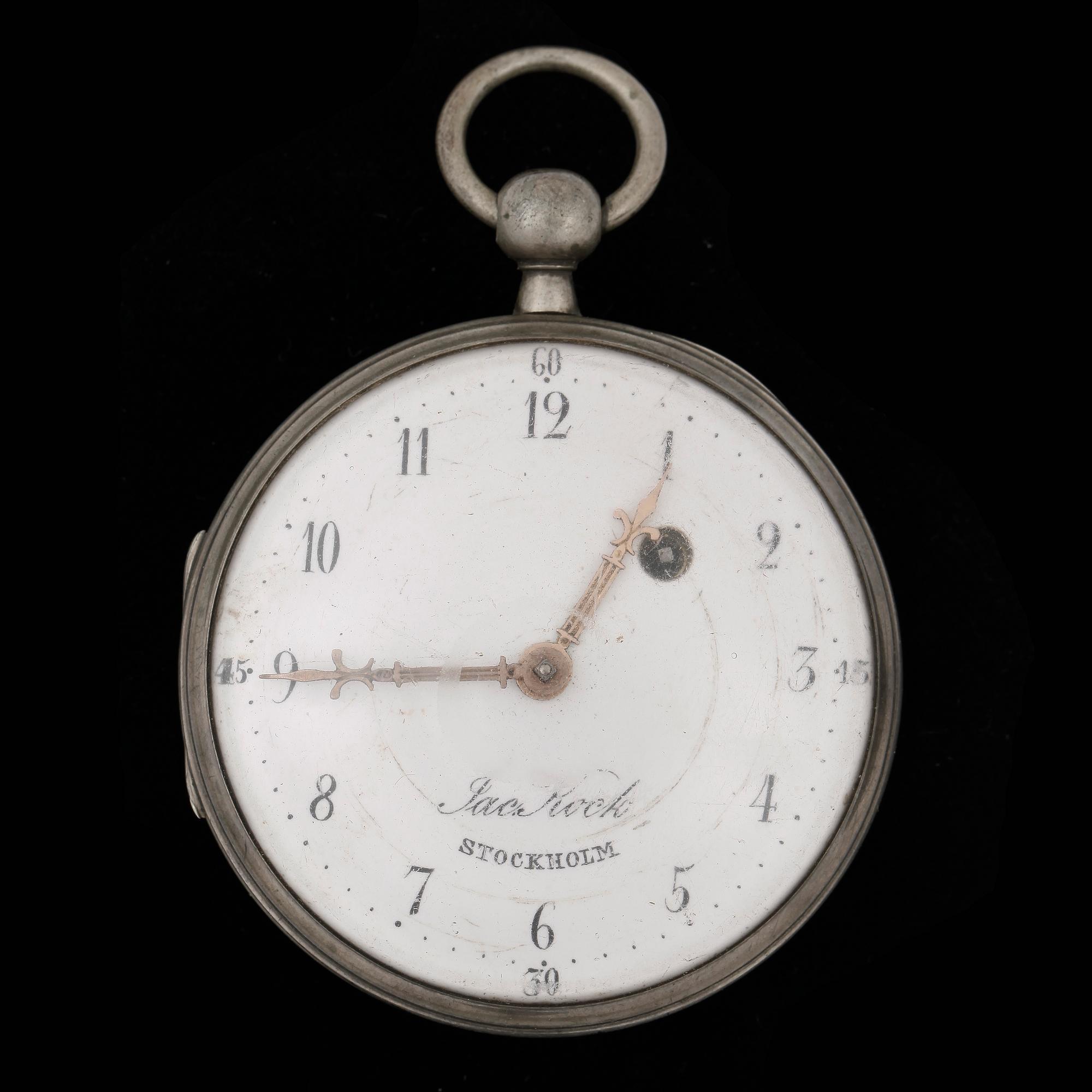 FICKUR, spindelgång, silver, märkt Jacob Kock, Stockholm (verksam ca1762-1803).