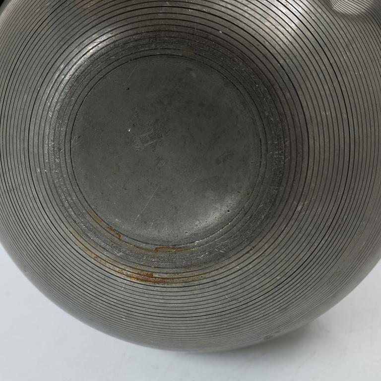 Sylvia Stave,  a pewter vase model '5496', C.G. Hallberg, Stockholm, 1934.