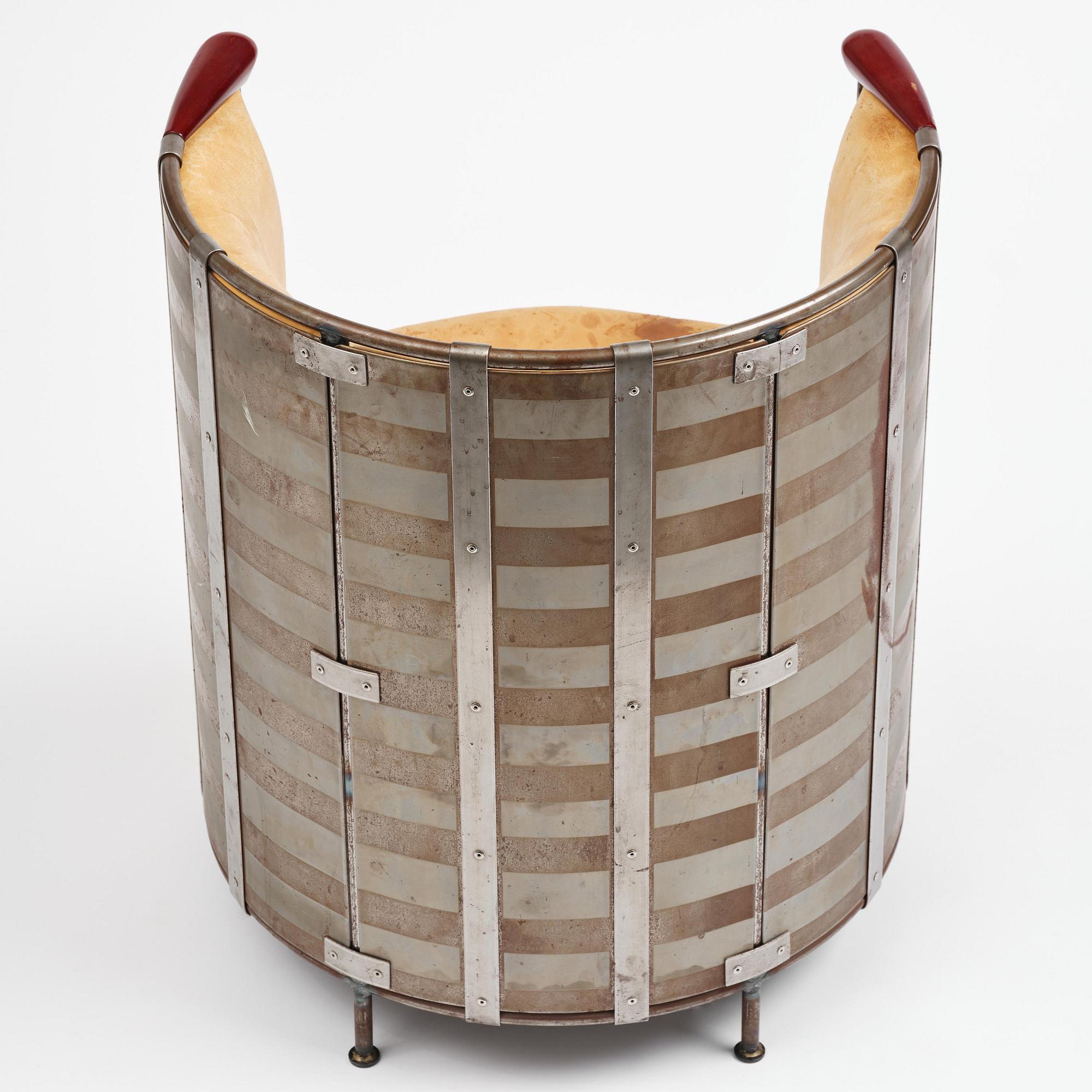 Mats Theselius, an "Älgskinnsfåtöljen" armchair, ed. 237/360, Källemo, Värnamo, post 1991.