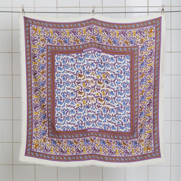 SHAWL, "Chasse en Inde", Hermès.