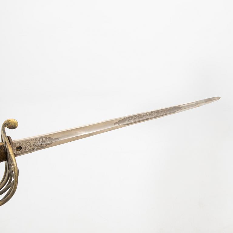 A British infantry officer's sabre 1822 pattern, with scabbard.