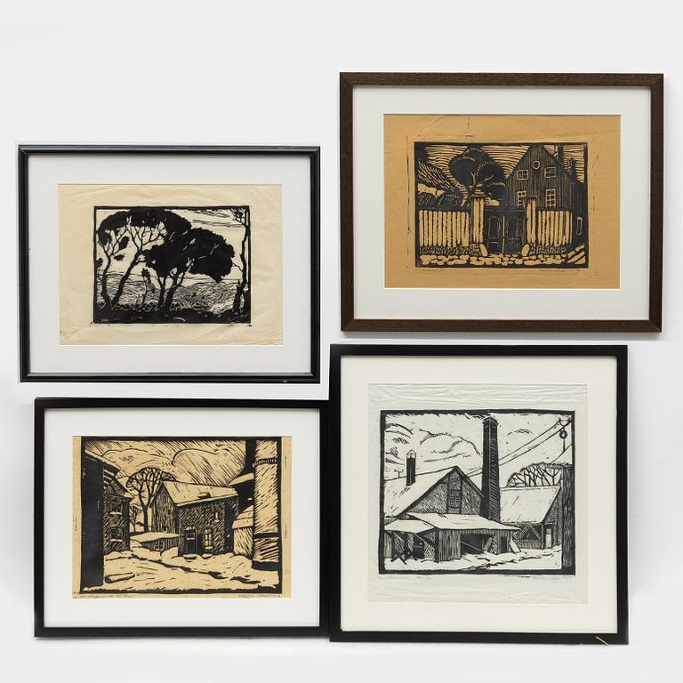 Wilhelm Kåge, Four linoleum cuts.