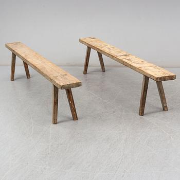 A pair of 19th century benches.