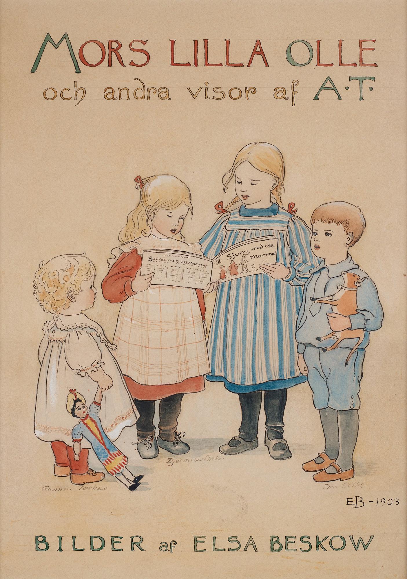 Elsa Beskow, "Mors lilla Olle och andra visor af A.T".