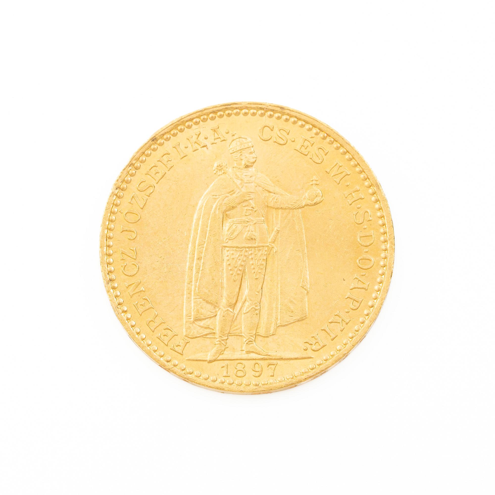 Gold coin, Hungary, 20 Korona, 1897.