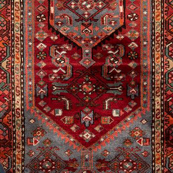 Hamadan gallery old rug, approximately 320x150 cm.