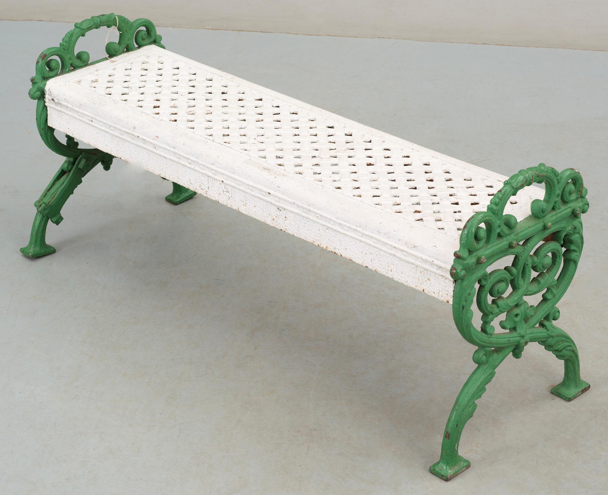 TRÄDGÅRDSBÄNK, gjutjärn, 1800-talets slut.