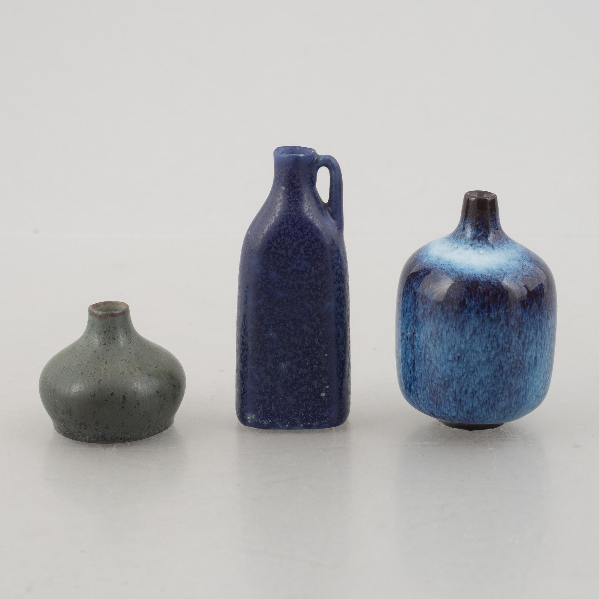 Carl-Harry Stålhane & Gunnar Nylund, a set of 6 ceramic pieces, Rörstrand, Sweden, 1950's/60's.