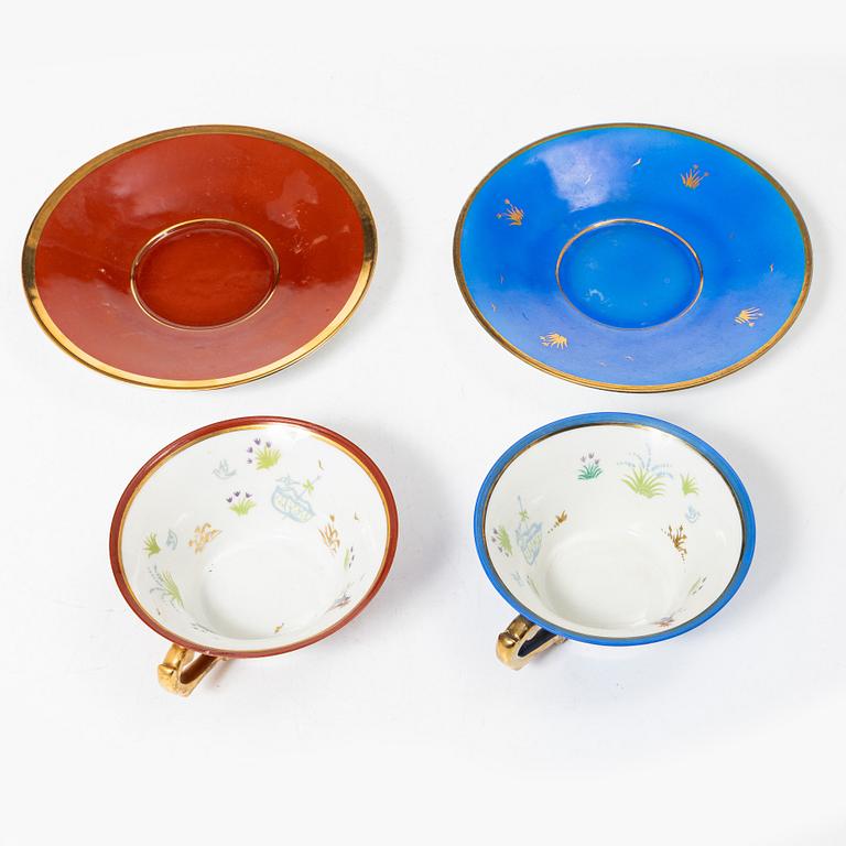 Raymond Peynet, A 10 piece tea service "L'amoureux", Couleuvre, France.